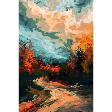Large Abstract Landscape Canvas